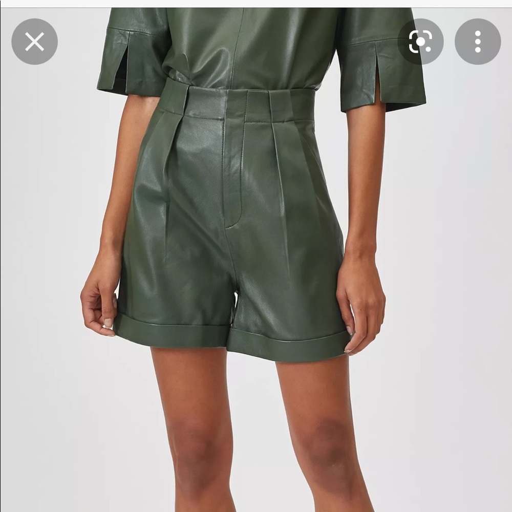 Equipment leather shorts size 4. NWT